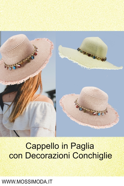 *Cappello Ragazza/Donna in Paglia con Decorazioni Art.SM533