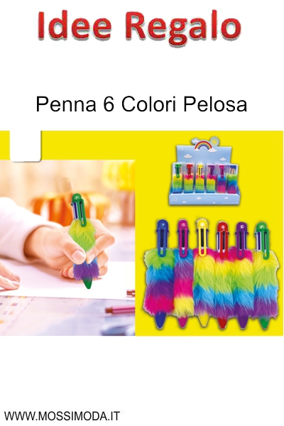 *PENNA PELOSA* Multicolor 6 Colori Art.ST6161