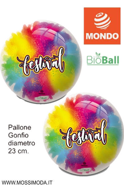 *MONDO* Pallone Gonfio Festival diametro 23 cm. Art.26083
