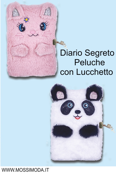 *DIARIO SEGRETO PELUCHE* con Lucchetto & Chiave Art.ST6145