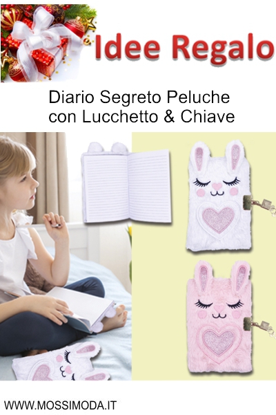 *DIARIO SEGRETO PELUCHE* con Lucchetto & Chiave Art.ST6144