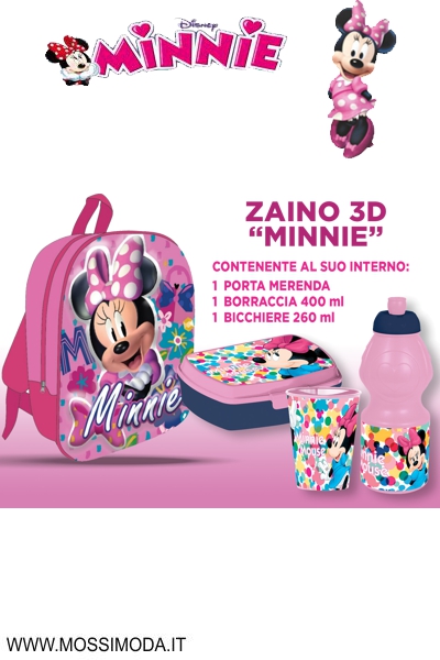 *MINNIE* Zaino 3D con Accessori Art.VIP1277