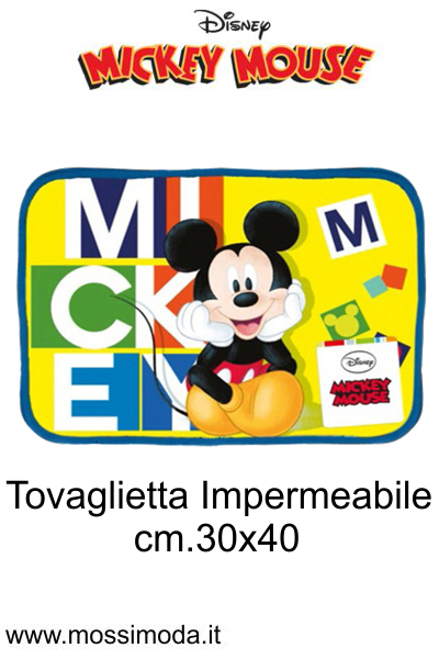 *MICKEY MOUSE* Tovaglietta Impermeabile cm.30x40 Art.TV02