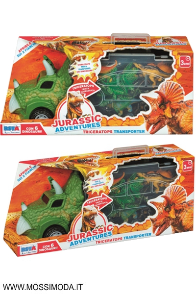 *JURASSIC ADVENTURES* Camion Jurassic con 6 Dinosauri Art.11517
