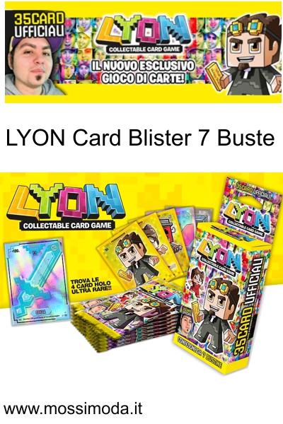 *Offerta*LYON* Collectable Trading Card Blister 7 Buste Art.BT01