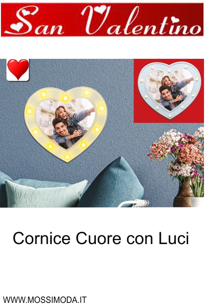 *SAN VALENTINO* Cornice Cuore con Luci Art.VT212