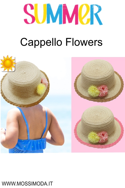 *SUMMER* Cappello Bambina Flowers Art.607