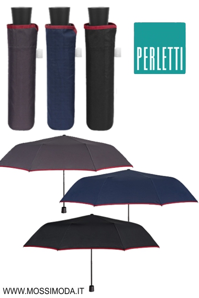 *PERLETTI* Ombrello Mini Pieghevole Manuale Art.26392