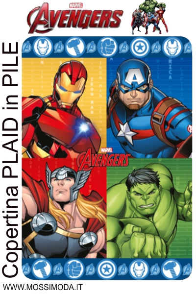 *AVENGERS* Copertina PLAID in PILE Art.AV334
