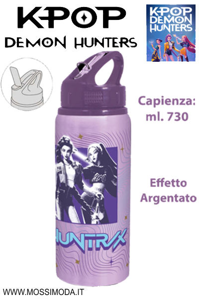 *K-POP DEMON HUNTERS* Borraccia Alluminio 730ml Art.ST80660