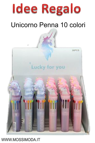 *UNICORNO* Penna 10 Colori Unicorno con Pupazetto Art.5614