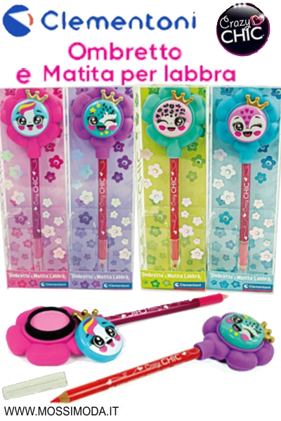 *CLEMENTONI CRAZY CHIC* Ombretto & Matita per Labbra Art.18128 *CLEMENTONI CRAZY CHIC* Ombretto & Matita per Labbra Art.18128