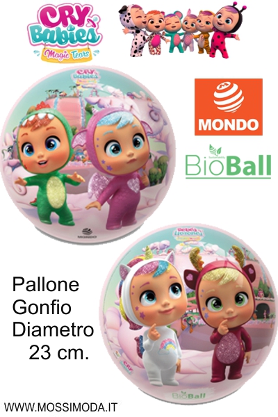 *MONDO* CRY BABIES* Pallone Gonfio Diametro 23 cm.Art.26012