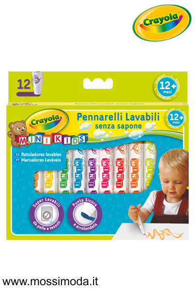 *CRAYOLA* Mini Kids Pennarelli Lavabili da 12 pezzi Art.8325