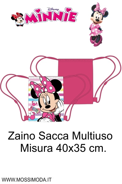 *Offerta* MINNIE* Zaino Sacca cm.40x35 Art.MIN357