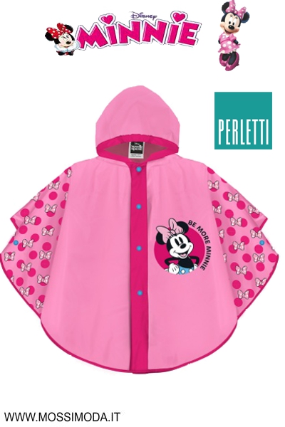*MINNIE* Poncho Mantella Pioggia con Cappuccio Art.99170