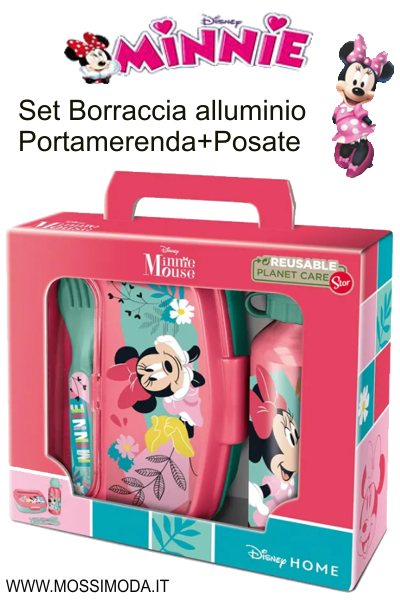 *MINNIE* Set Borraccia+Portamerenda+Posate Art.ST74463