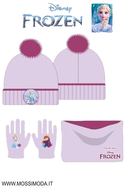 *FROZEN* Set 3 pezzi Cuffia+Guanti+Scaldacollo Art.FRO2275