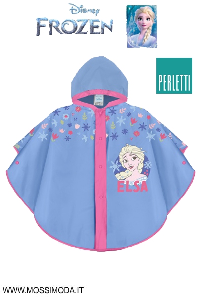 *FROZEN 2* Poncho Mantella Pioggia con Cappuccio Art.99171