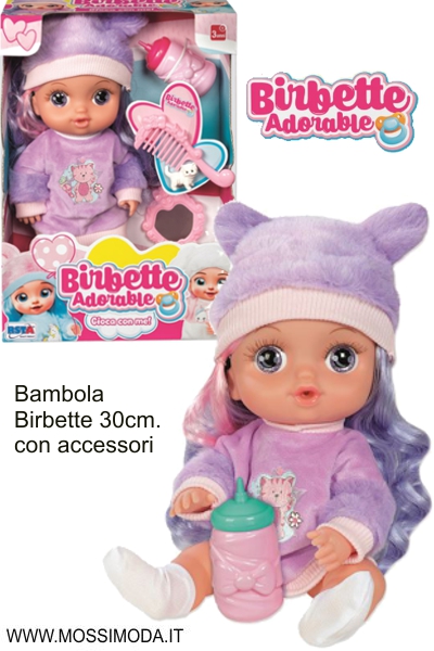 *LE BIRBETTE* Bambola 30 cm. con accessori ART.12221/A