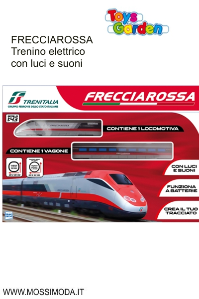 *TOYS GARDEN* FRECCIAROSSA Trenino elettrico luci e suoni 96100