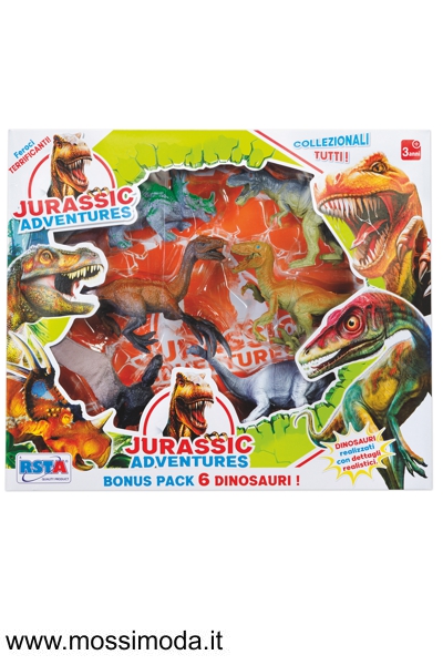 *JURASSIC ADVENTURES* Playset 6 Dinosauri Art.11222