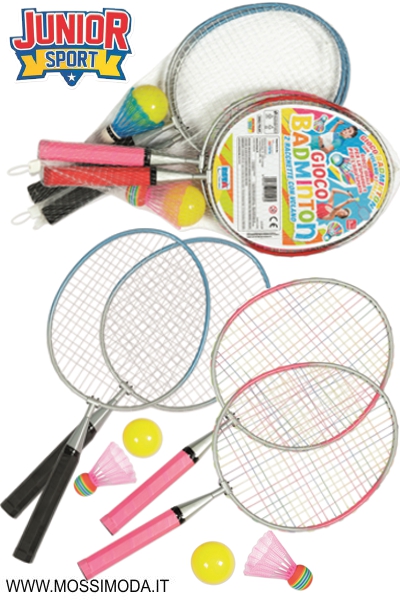 *JUNIOR SPORT* Set Racchette Badminton con accessori Art.11519