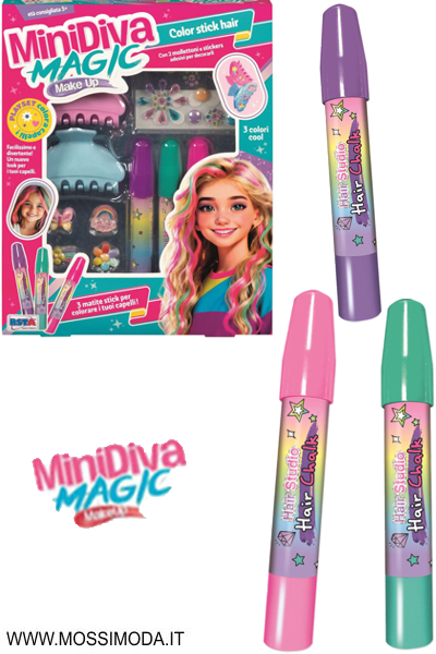 *MINI DIVA* Make up Stick colora capelli con accessori Art.12370