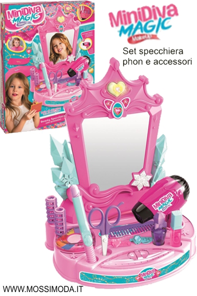 *MINIDIVA MAKEUP*Beauty Specchiera con luci e accessori Art11439