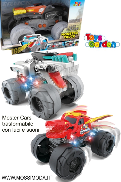 *TOYS GARDEN* Monster Cars trasformabili con luci e suoni 28377