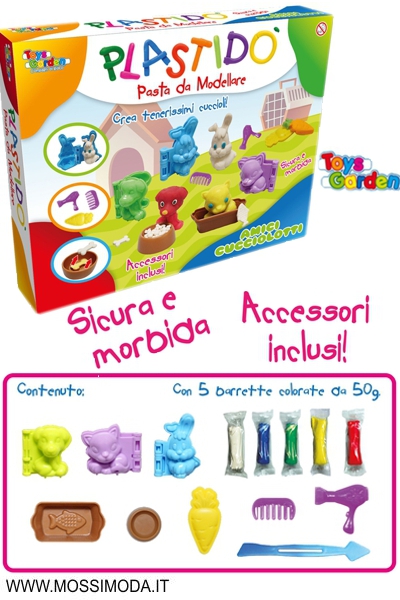 *TOYS GARDEN* Plastido Pasta da modellare Set Cuccioli Art.27268