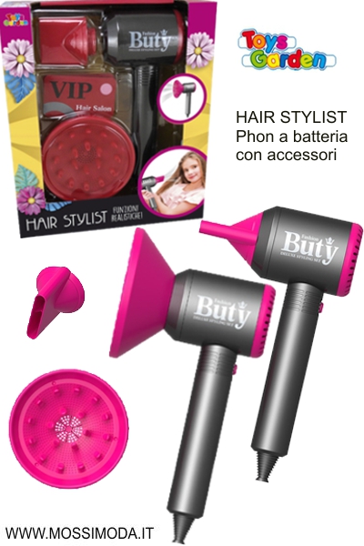 *TOYS GARDEN* Fatti Bella Set Phon a batterie e accessori 28400