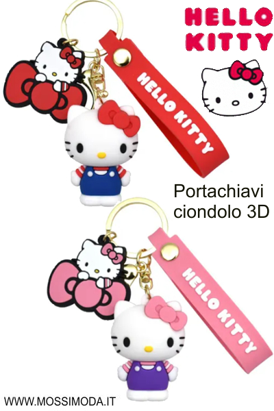 *HELLO KITTY* Portachiavi con ciondolo 3D Art.PF0023