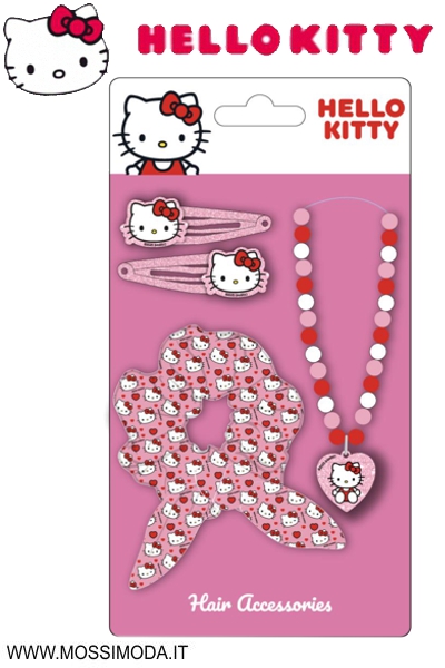 *HELLO KITTY* Set Accessori per capelli e collana Art.3435 *HELLO KITTY* Set Accessori per capelli e collana Art.3435