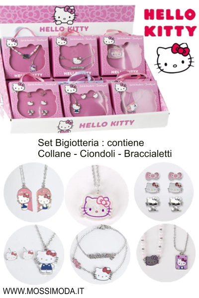 *HELLO KITTY* Set Bigiotteria con vari accessori Art.3786