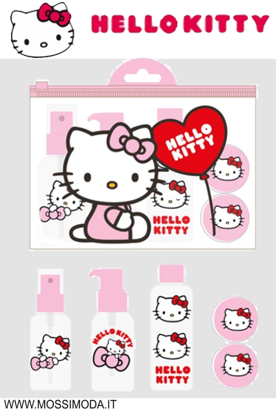 *HELLO KITTY* Set Bustina igiene personale da viaggio Art.3502 *HELLO KITTY* Set Bustina igiene personale da viaggio Art.3502