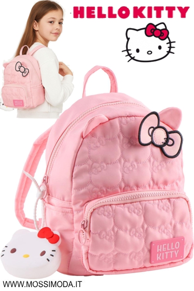 *HELLO KITTY* Zaino con ciondolo peluche e applicazioni Art.5937 *HELLO KITTY* Zaino con ciondolo peluche e applicazioni Art.5937