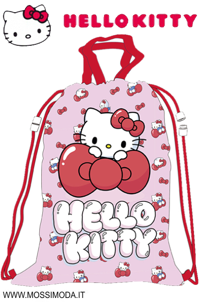 *HELLO KITTY* Zaino Sacca multiuso 44 cm. Art.699696