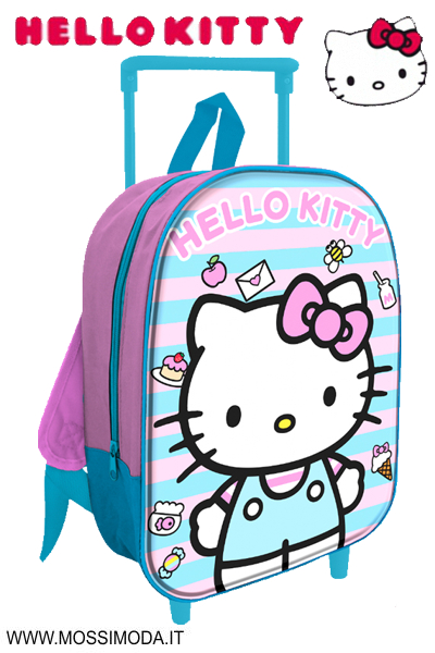 *HELLO KITTY* Zaino Trolley 28 cm. Art.300103