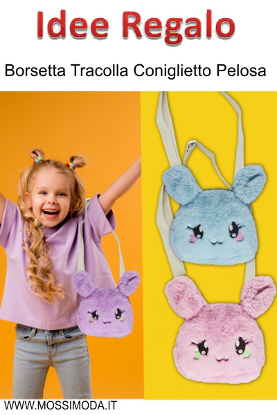 *IDEE REGALO* Borsetta Tracolla Coniglietto Pelosa Art.ST6644
