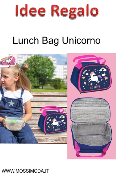 *IDEE REGALO* Lunch Bag Unicorno Art.6640