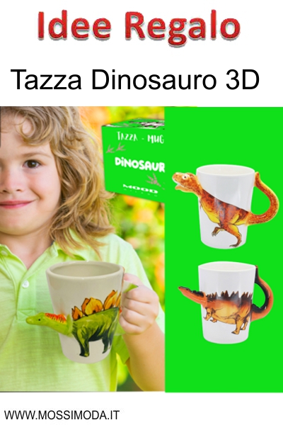*IDEE REGALO* Tazza Dinosauro 3D in Ceramoca 350ml Art.ST6612