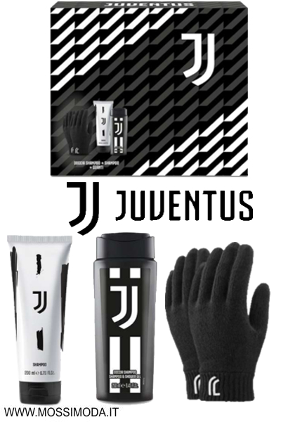 *JUVENTUS* Set 3 pezzi Shampoo+Doccia shampoo+Guanti Art.2630