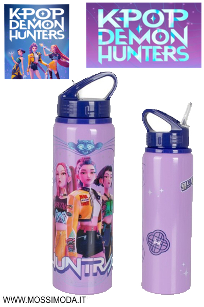 *K-POP DEMON HUNTERS* Borraccia in Alluminio 650ml Art.722212