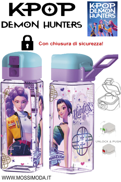 *10 SETTEMBRE* K-POP* Borraccia Ecozen Square 550ml Art.ST80602