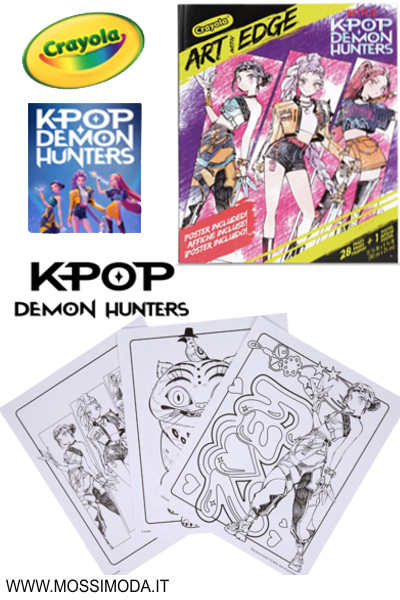 *K-POP DEEMON HUNTERS* CRAYOLA Album da colorare+poster 04-1297