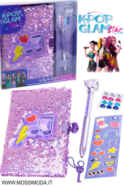 *K-POP GLAM STAR* Diario segreto con penna Art.81005 *K-POP GLAM STAR* Diario segreto con penna Art.81005