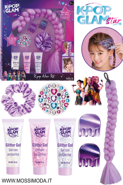 *FINE OTTOBRE* K-POP GLAM STAR* Kit per capelli Art.81008