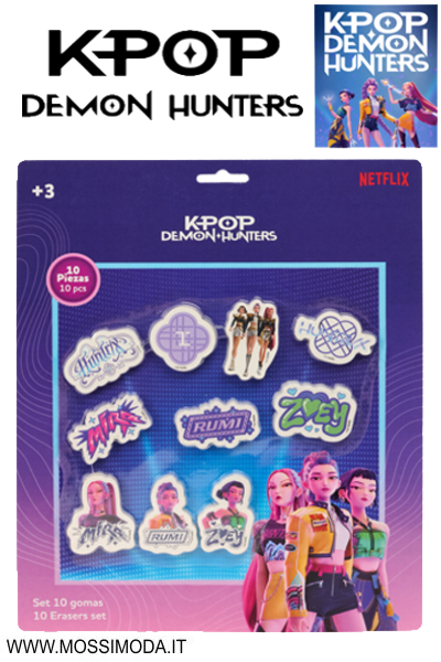 *K-POP DEMON HUNTERS* Set 10 Gomme da cancellare Art.342660166