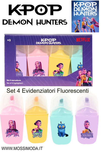 *K-POP DEMON HUNTERS*Set 4 Evidenziatori Art.342660782